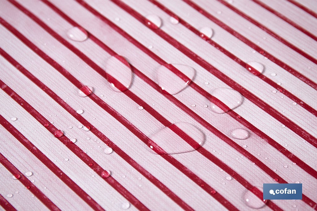 ROLLO DE HULE DISEÑO PROVENZAL ROJO 1,40 X 20 M