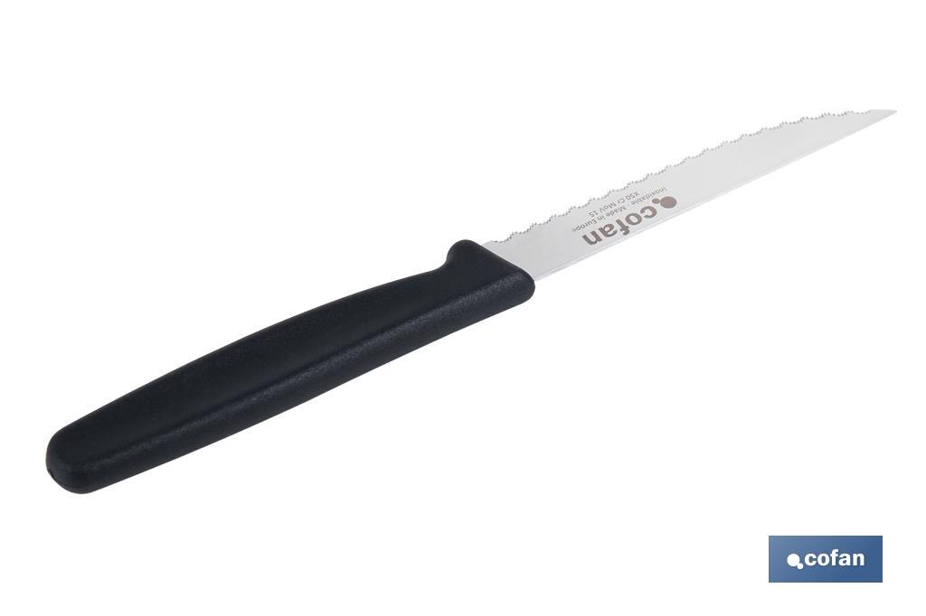 PACK DE 25  CUCHILLOS DE COCINA MICRODENTADO 10,5 cm