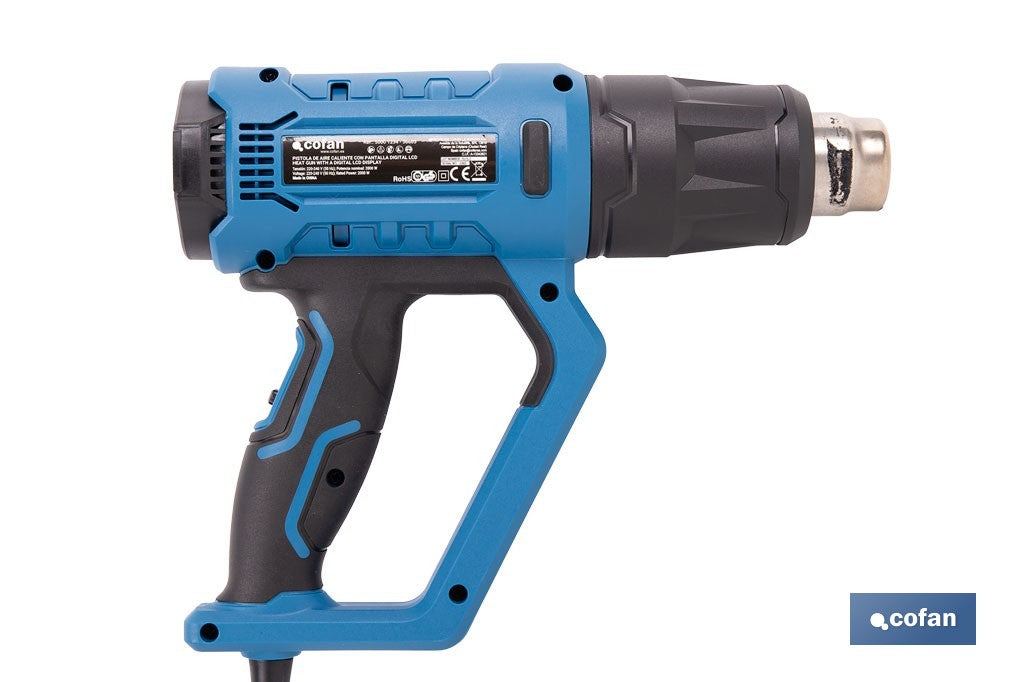 PISTOLA DE AIRE CALIENTE CON LCD DIGITAL DISPLAY 2000 W