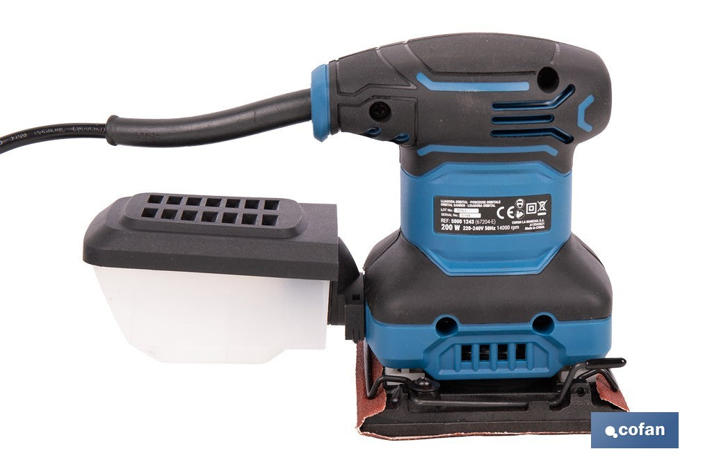 LIJADORA ORBITAL 200 W 14000 RPM 110 X 100 MM