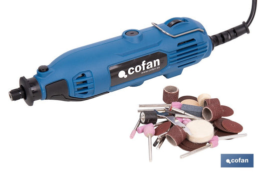 MULTIHERRAMIENTA ROTATIVA 135 W 8000-33000 RPM CON ACCESORIOS
