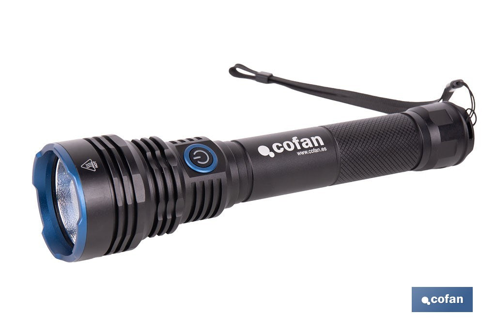 LINTERNA HIGH POWER LED 10000 LM 6 FUNCIONES Ø 60 X 250 MM