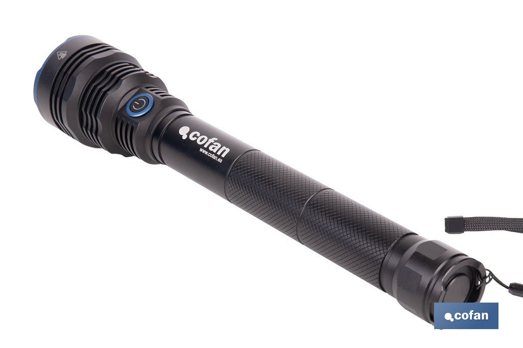 LINTERNA HIGH POWER LED 18.000 LM CON 6 FUNCIONES Ø65 X 322 MM