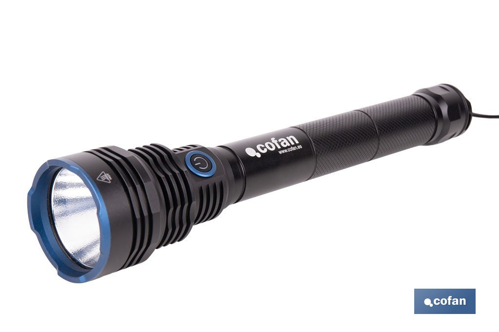 LINTERNA HIGH POWER LED 18.000 LM CON 6 FUNCIONES Ø65 X 322 MM