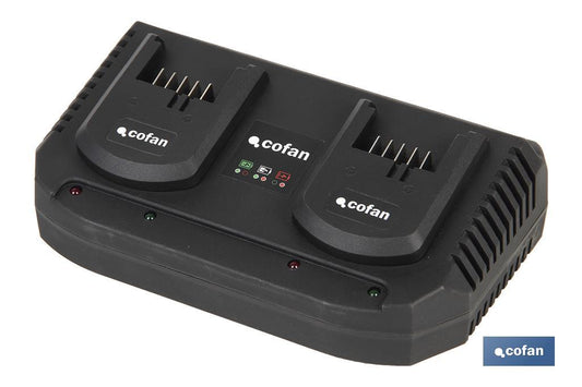 CARGADOR BATERIAS DOBLE CARGA RAPIDA 2x3,5A - 18V