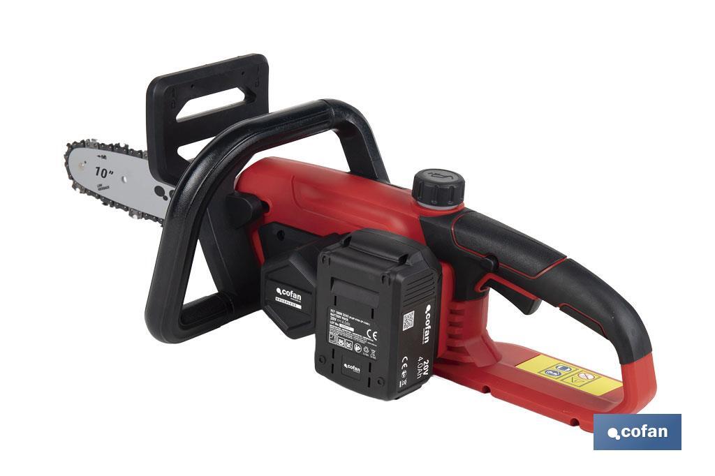 MOTOSIERRA A BATERÍA REACONDICIONADO Li-ion 20 V 3000 RPM MINI ESPADA 10"