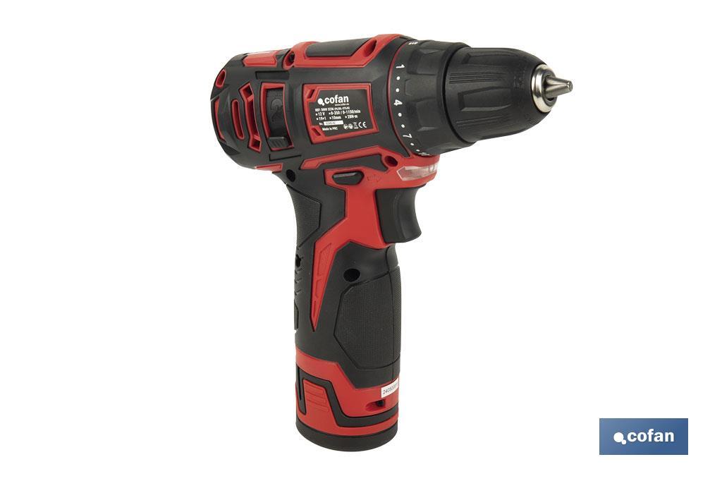TALADRO ATORNILLADOR A BATERÍA 12 V 1150 RPM