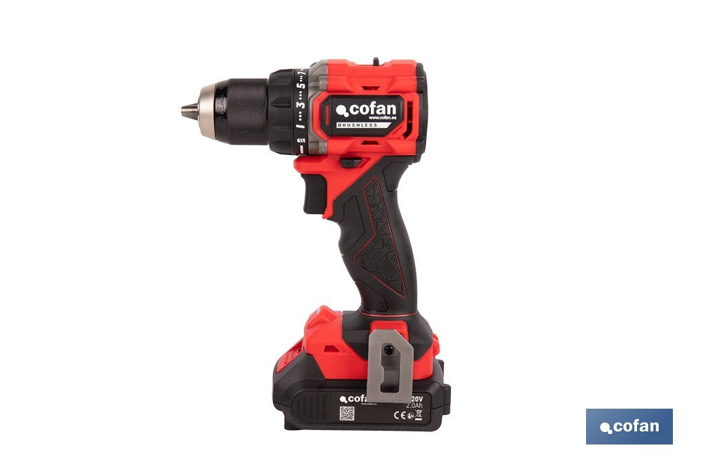 TALADRO ATORNILLADOR COMPACTO A BATERÍA LI-ION 20 V 1900 RPM 60 Nm SIN CARGADOR NI BATERÍA