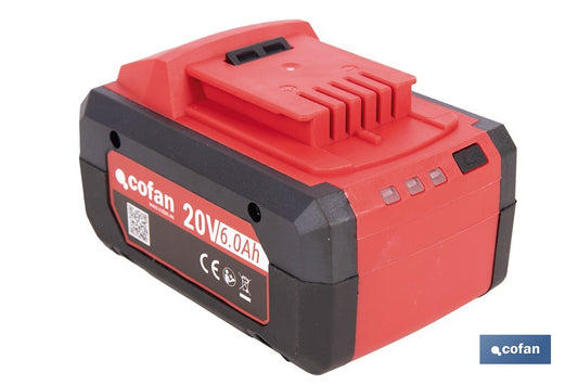 BATERÍA RECARGABLE Li-ion 20 V 6.0Ah