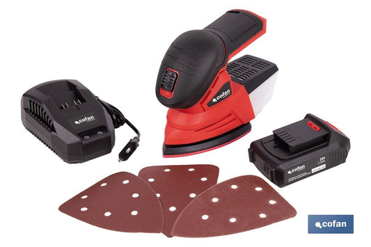 LIJADORA MOUSE A BATERÍA Li-ion 20 V 11000 RPM SIN CARGADOR NI BATERÍA