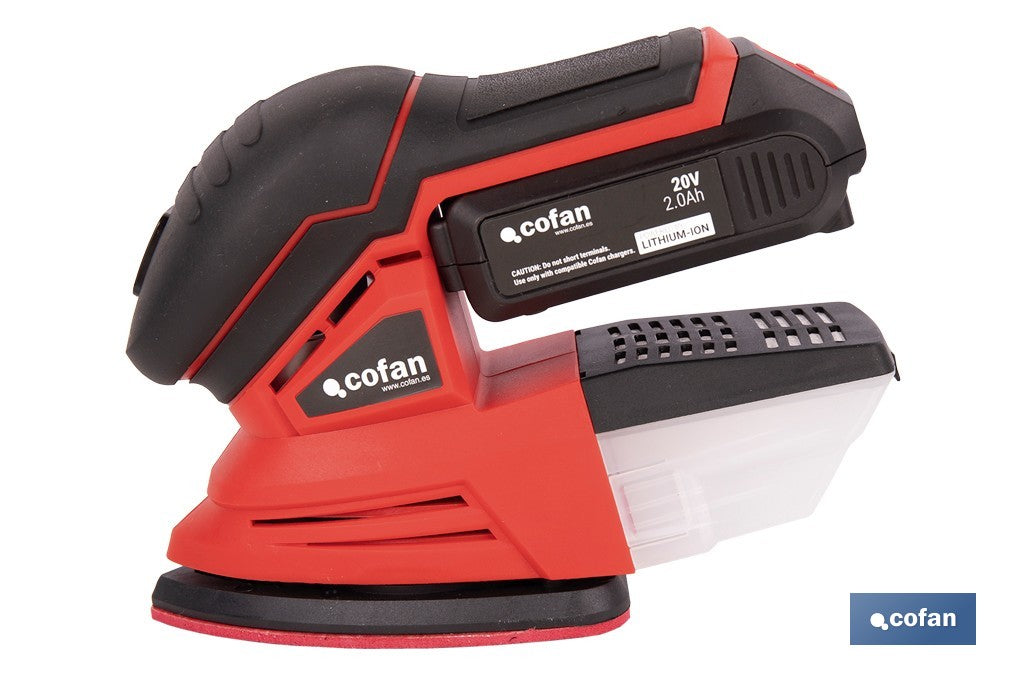 LIJADORA MOUSE A BATERÍA Li-ion 20 V 11000 RPM SIN CARGADOR NI BATERÍA