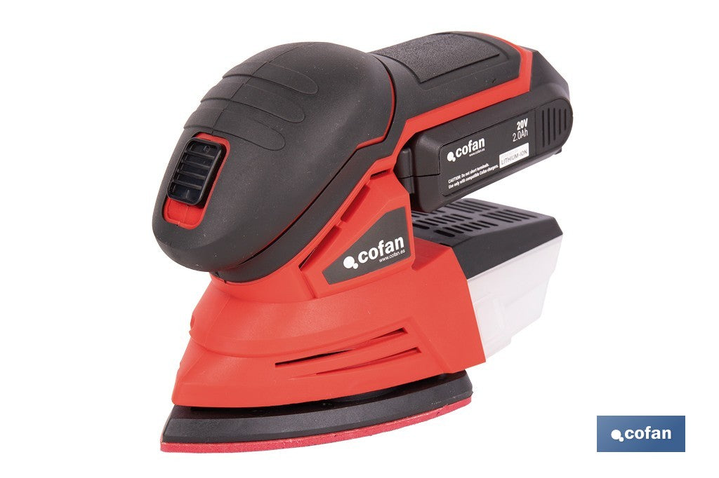 LIJADORA MOUSE A BATERÍA Li-ion 20 V 11000 RPM SIN CARGADOR NI BATERÍA