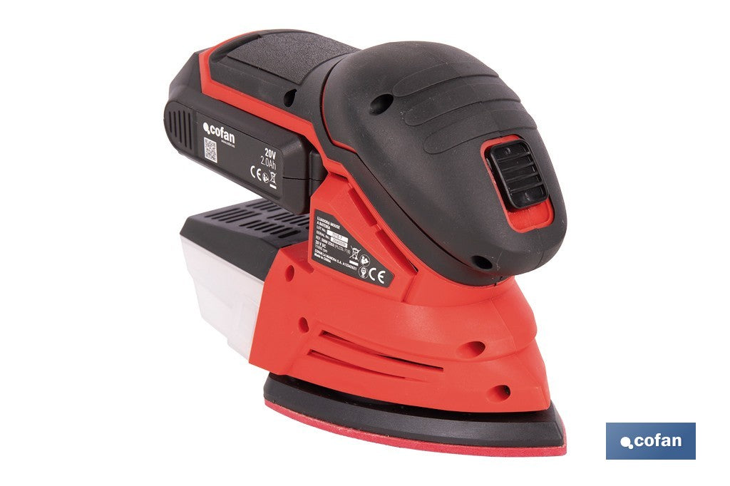 LIJADORA MOUSE A BATERÍA Li-ion 20 V 11000 RPM SIN CARGADOR NI BATERÍA