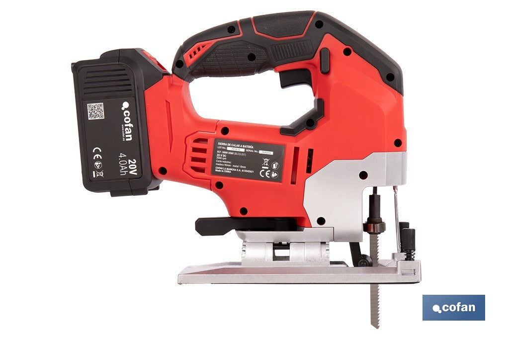 SIERRA DE CALAR A BATERÍA Li-ion 20 V 0-45° 0-3000 RPM