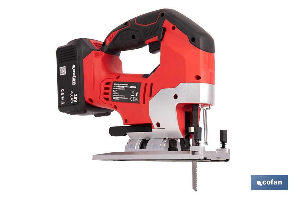 SIERRA DE CALAR A BATERÍA Li-ion 20 V 0-45° 0-3000 RPM SIN CARGADOR NI BATERÍA
