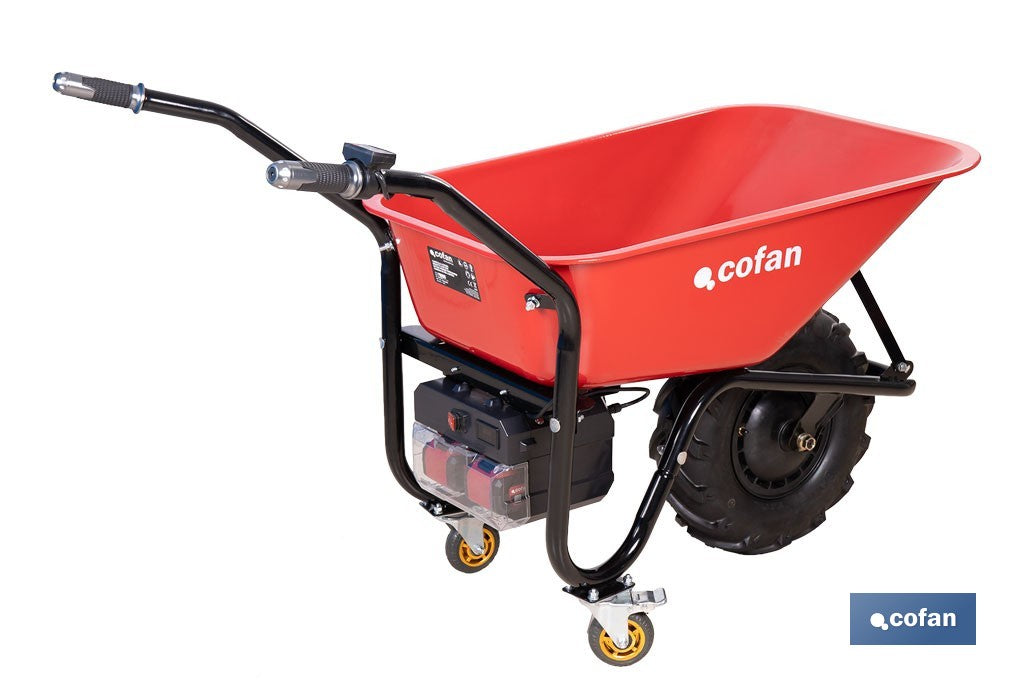 CARRETILLA DE OBRA A BATERÍA Li-ion 40 V 75 L 150 KG MAX
