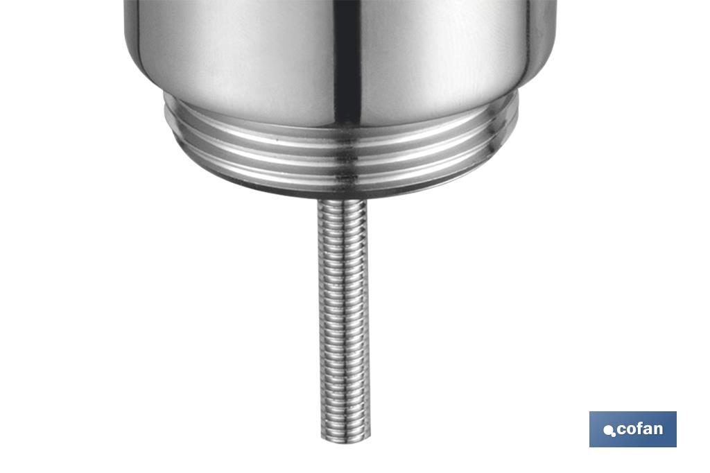 VÁLVULA CLICK-CLACK NEGRA CON TAPÓN GRANDE Ø63 MM