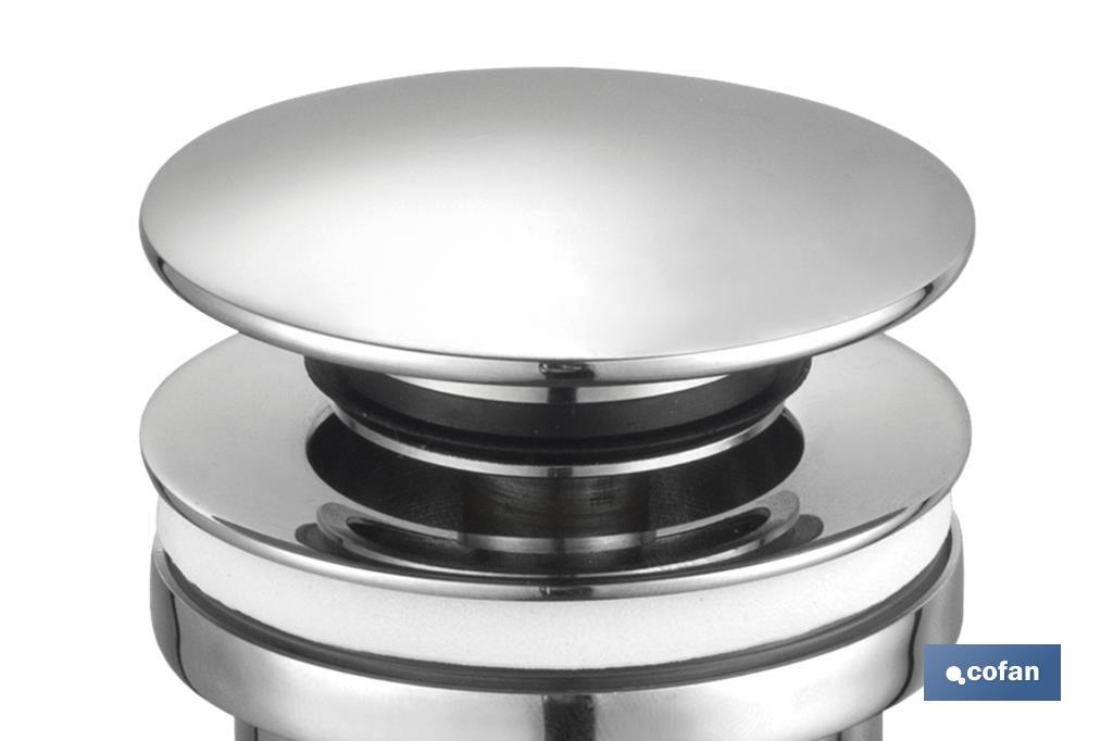 VÁLVULA CLICK-CLACK NEGRA CON TAPÓN GRANDE Ø63 MM