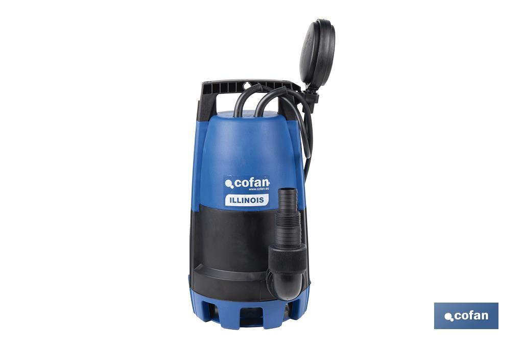 ELECTROBOMBA SUMERGIBLE MODELO ILLINOIS 900 W 10 M CABLE CAUDAL 18.000 L/H