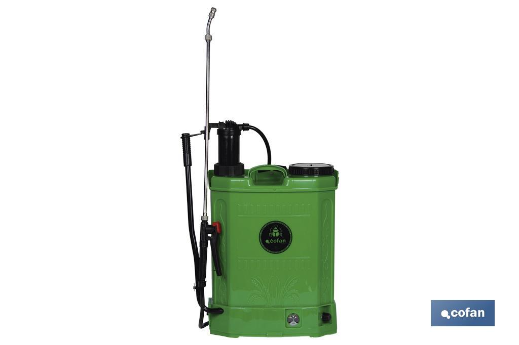 PULVERIZADOR DE ESPALDA 16 L DUAL- ELECTRICO/MANUAL