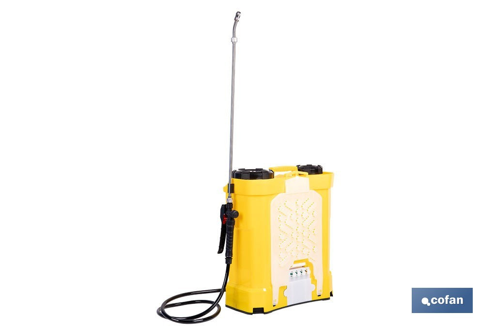 PULVERIZADOR DE ESPALDA ELÉCTRICO 16 L Li-Ion 12 V 8.0 Ah