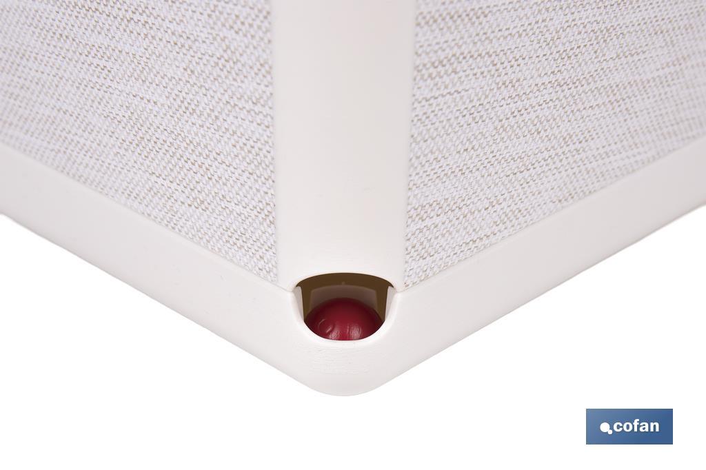 MACETA O MACETERO GAMA TEXTIL CUADRADA COLOR BLANCO PP 298 X 298 X 300 MM 18 L "venta unitaria"9