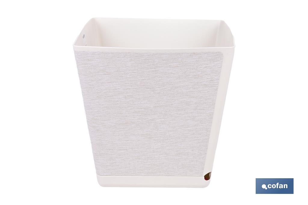 MACETA O MACETERO GAMA TEXTIL CUADRADA COLOR BLANCO PP 298 X 298 X 300 MM 18 L "venta unitaria"9