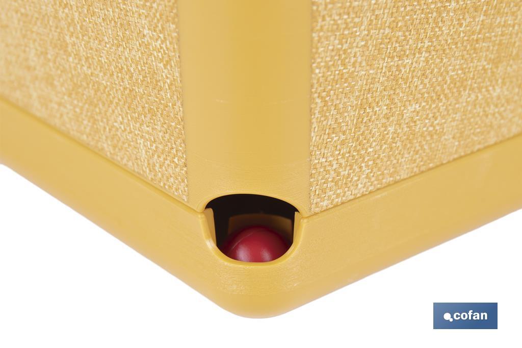 MACETA O MACETERO GAMA TEXTIL CUADRADA COLOR MOSTAZA PP 298 X 298 X 300 MM 18 L "venta unitaria"