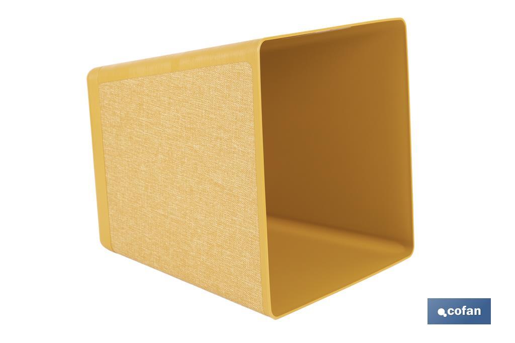 MACETA O MACETERO GAMA TEXTIL CUADRADA COLOR MOSTAZA PP 298 X 298 X 300 MM 18 L "venta unitaria"