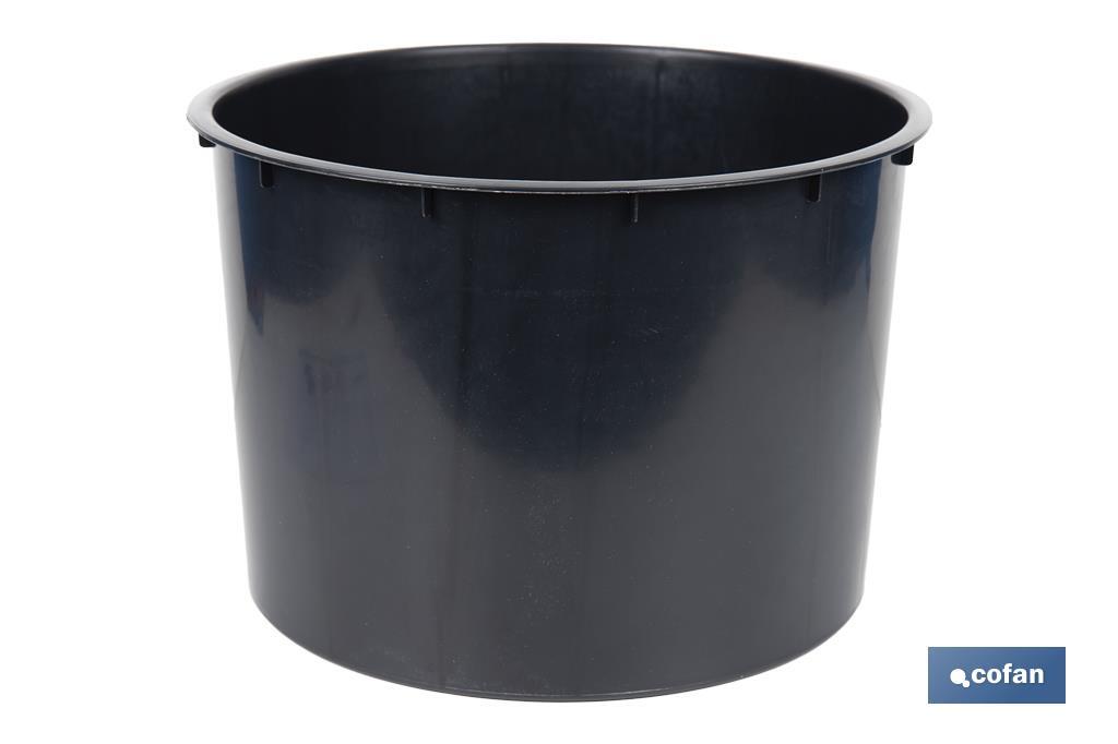 MACETERO 2 EN 1 FORMA CÓNICA CON DEPÓSITO COLOR NEGRO PP Ø 295 X 571 MM 12,5 L
