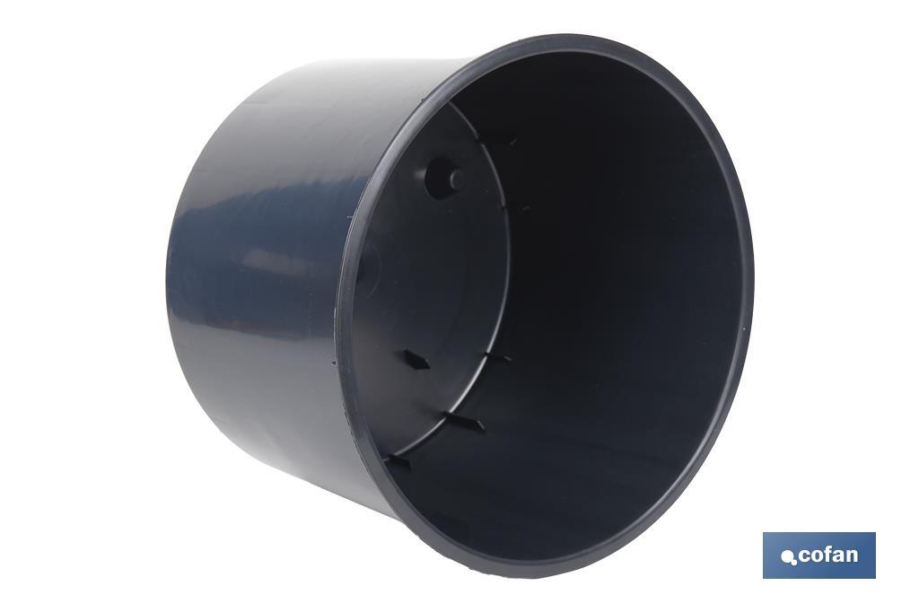 MACETERO 2 EN 1 FORMA CÓNICA CON DEPÓSITO COLOR NEGRO PP Ø 409 X 750 MM 29,5 L