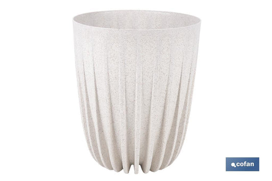 MACETA CON FILTRO DE DRENAJE A RAYAS COLOR BLANCO WPC Ø 390 X 463 MM 39,6 L