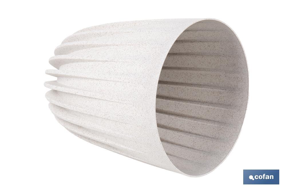 MACETA CON FILTRO DE DRENAJE A RAYAS COLOR BLANCO WPC Ø 390 X 463 MM 39,6 L "venta unitaria"